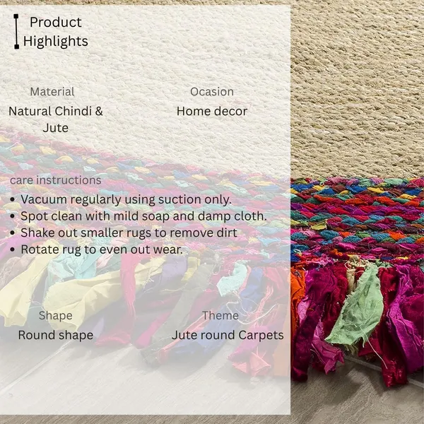 Jute_Round_Handwoven_Natural_Fiber_Rug_For_Living_Room_Bedroom_Dining_Eco_Friendly_Boho_Braided_Floor_Mat_Durable_Area_Rug_For_Home_Office_Color_Chindi_Lase