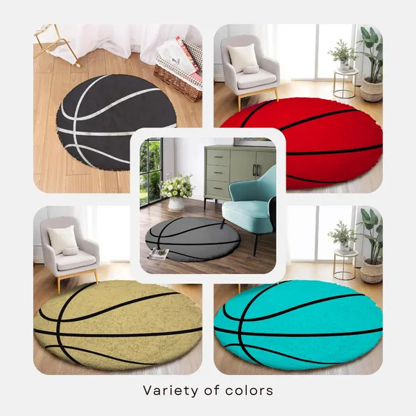 Shaggy_Round_Carpet_Soft_Fluffy_Anti_Skid_Washable_Plush_Rug_Thick_Modern_Decorative_Floor_Mat_For_Bedroom_Living_Room_Kids_Room_Etc_Color_Basket_Ball_Red