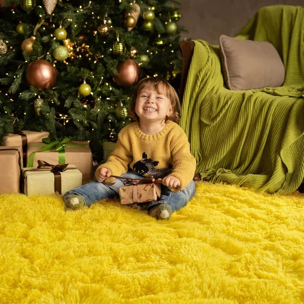Shaggy_Round_Carpet_Soft_Fluffy_Anti_Skid_Washable_Plush_Rug_Thick_Modern_Decorative_Floor_Mat_For_Bedroom_Living_Room_Kids_Room_Etc_Color_Yellow