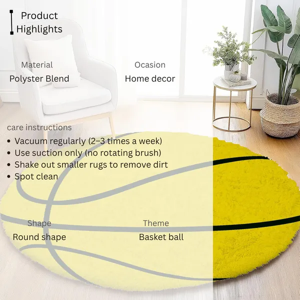 Shaggy_Round_Carpet_Soft_Fluffy_Anti_Skid_Washable_Plush_Rug_Thick_Modern_Decorative_Floor_Mat_For_Bedroom_Living_Room_Kids_Room_Etc_Color_Basket_Ball_Yellow
