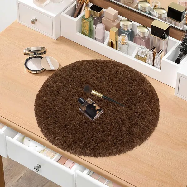 Shaggy_Round_Carpet_Soft_Fluffy_Anti_Skid_Washable_Plush_Rug_Thick_Modern_Decorative_Floor_Mat_For_Bedroom_Living_Room_Kids_Room_Etc_Color_Coffee