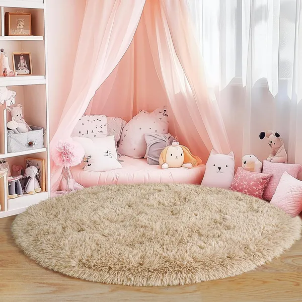 Shaggy_Round_Carpet_Soft_Fluffy_Anti_Skid_Washable_Plush_Rug_Thick_Modern_Decorative_Floor_Mat_For_Bedroom_Living_Room_Kids_Room_Etc_Color_Beige