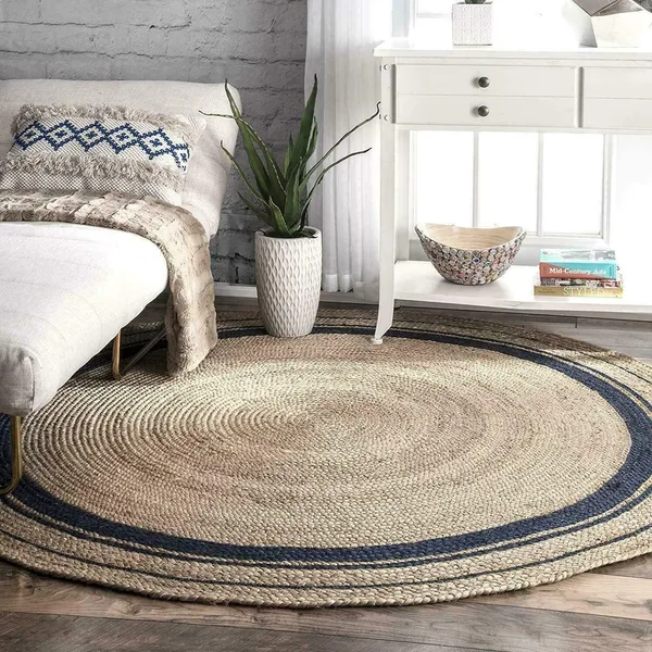 Jute_Round_Handwoven_Natural_Fiber_Rug_For_Living_Room_Bedroom_Dining_Eco_Friendly_Boho_Braided_Floor_Mat_Durable_Area_Rug_For_Home_Office_Color_Black_Design