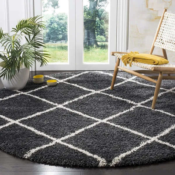 Shaggy_Round_Carpet_Soft_Fluffy_Anti_Skid_Washable_Plush_Rug_Thick_Modern_Decorative_Floor_Mat_For_Bedroom_Living_Room_Kids_Room_Etc_Color_Grey_Box
