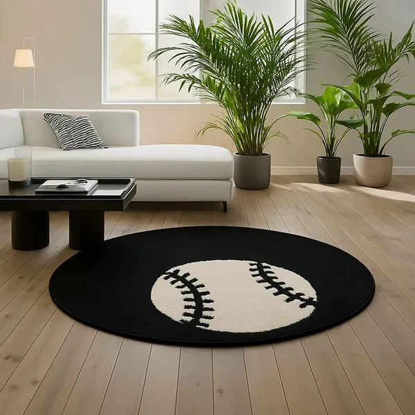 Modern_Shaggy_Round_Rug_Ultra_Soft_Plush_Circle_Carpet_For_Living_Room_Bedroom_Nursery_Fuzzy_Fluffy_Area_Rug_With_Non_Slip_Base_Black_Double_Ball