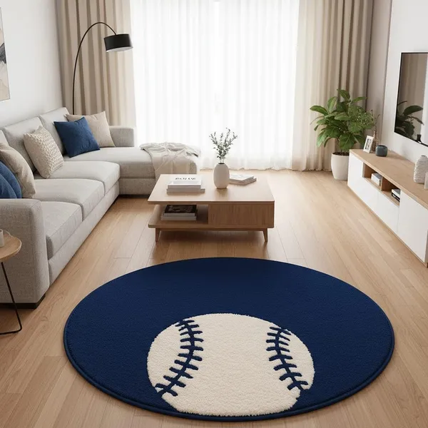 Super_Soft_Shaggy_Carpet_Luxury_Comfort_For_Living_Room_Bedroom_3_D_Round_Clr_Blue_Ball