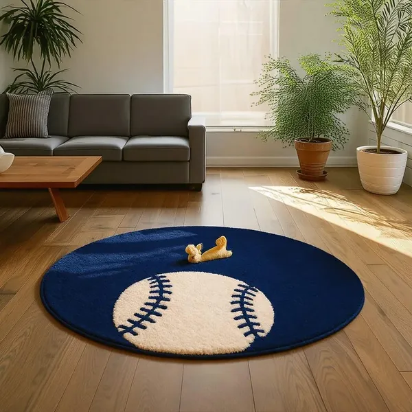 Super_Soft_Shaggy_Carpet_Luxury_Comfort_For_Living_Room_Bedroom_3_D_Round_Clr_Blue_Ball