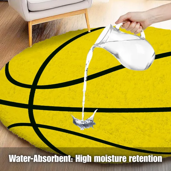 Super_Soft_Shaggy_Carpet_Luxury_Comfort_For_Living_Room_Bedroom_3_D_Round_Clr_Yellow_Ball