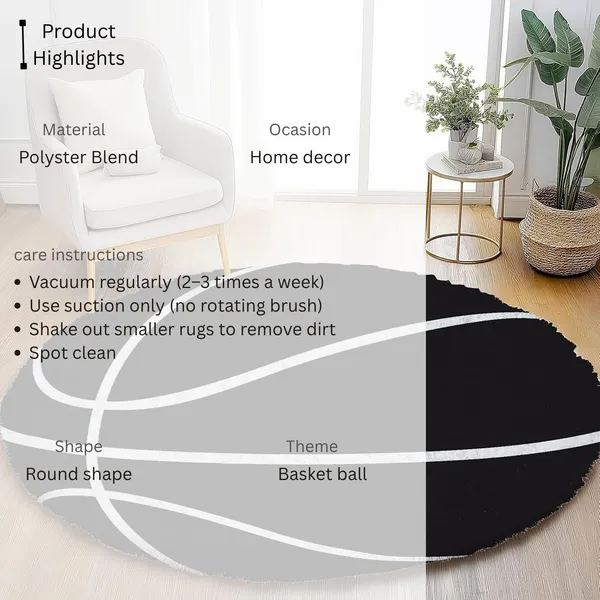 Super_Soft_Shaggy_Carpet_Luxury_Comfort_For_Living_Room_Bedroom_3_D_Round_Clr_Black_Ball
