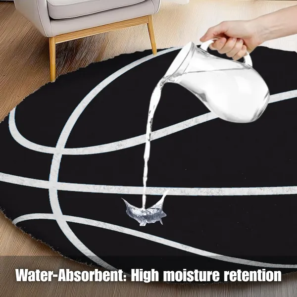 Super_Soft_Shaggy_Carpet_Luxury_Comfort_For_Living_Room_Bedroom_3_D_Round_Clr_Black_Ball