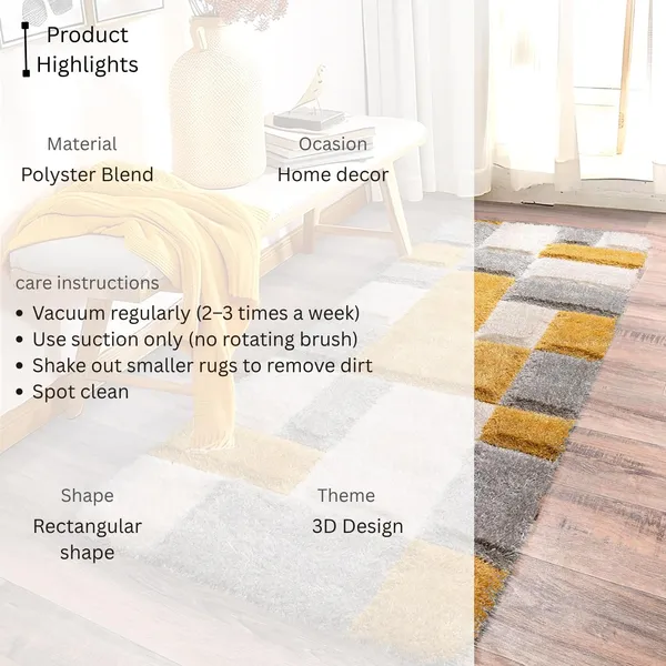Super_Soft_Shaggy_Carpet_Luxury_Comfort_For_Living_Room_Bedroom_3_D_Rugs_Clr_Yellow_Line_3_D
