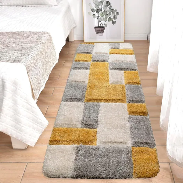 Super_Soft_Shaggy_Carpet_Luxury_Comfort_For_Living_Room_Bedroom_3_D_Rugs_Clr_Yellow_Line_3_D