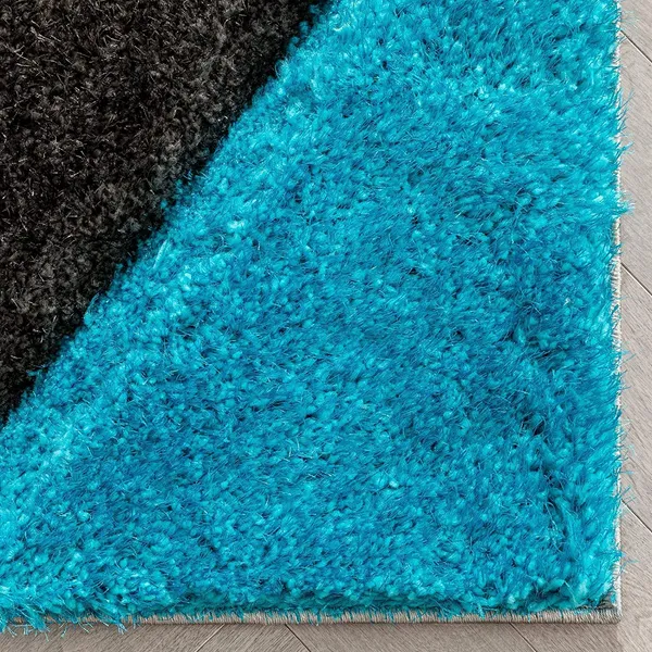 Super_Soft_Shaggy_Carpet_Luxury_Comfort_For_Living_Room_Bedroom_3_D_Rugs_Clr_Black_Turquoise