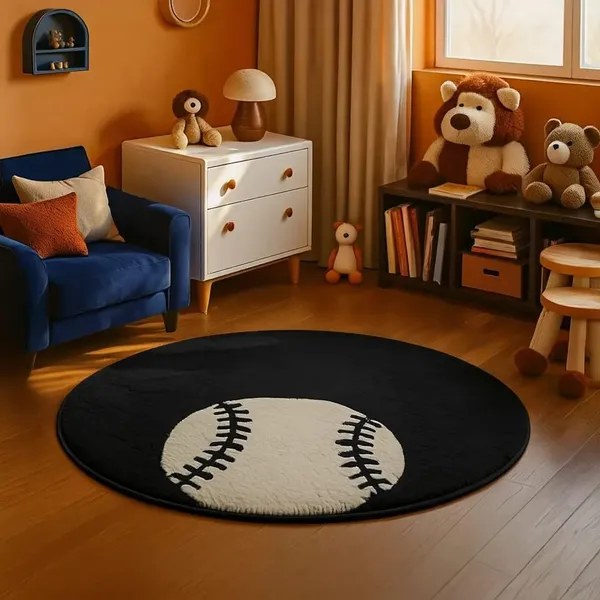 Modern_Shaggy_Round_Rug_Ultra_Soft_Plush_Circle_Carpet_For_Living_Room_Bedroom_Nursery_Fuzzy_Fluffy_Area_Rug_With_Non_Slip_Base_Black_Double_Ball