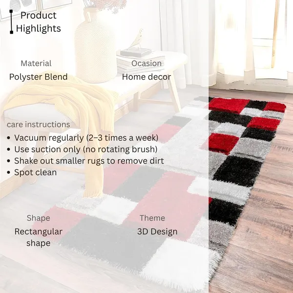 Ultra_Soft_Shaggy_Carpet_For_Living_Room_Bedroom_Premium_Fluffy_Area_Rug_Red_Black_3_D