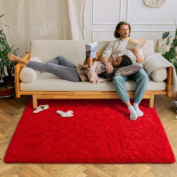 Ultra_Soft_Shaggy_Carpet_For_Living_Room_Bedroom_Premium_Fluffy_Area_Rug_Red
