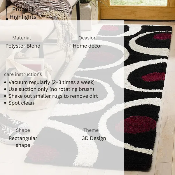 Ultra_Soft_Shaggy_Carpet_For_Living_Room_Bedroom_Premium_Fluffy_Area_Rug_Ivory_Maroon_3_D
