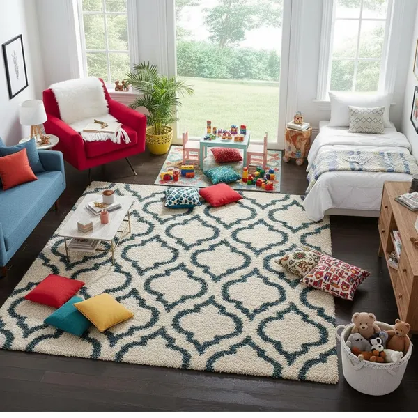 Ultra_Soft_Shaggy_Carpet_For_Living_Room_Bedroom_Premium_Fluffy_Area_Rug_Ivory_Blue