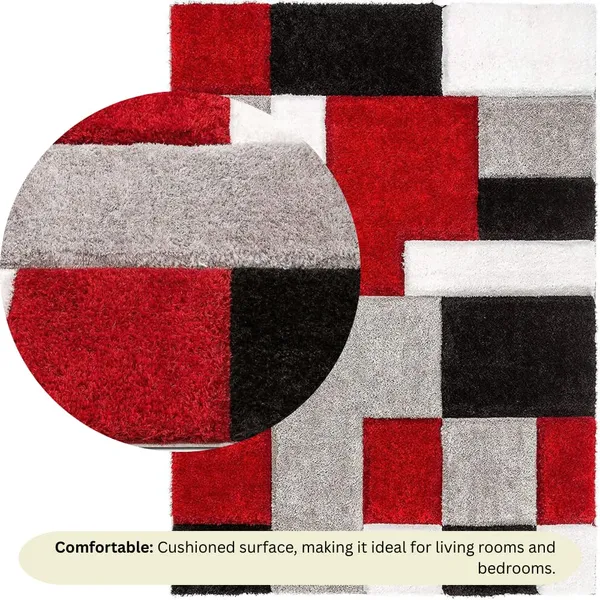 Ultra_Soft_Shaggy_Carpet_For_Living_Room_Bedroom_Premium_Fluffy_Area_Rug_Red_Black_3_D