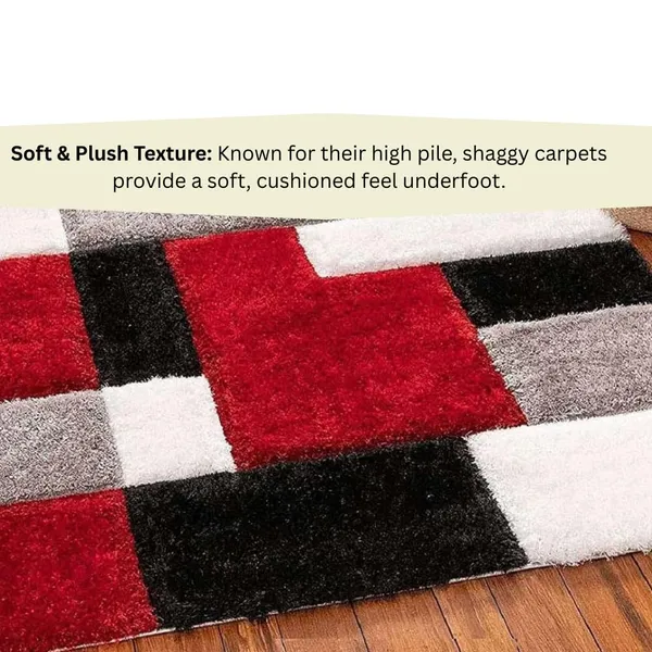 Ultra_Soft_Shaggy_Carpet_For_Living_Room_Bedroom_Premium_Fluffy_Area_Rug_Red_Black_3_D