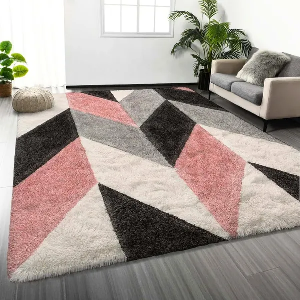 Ultra_Soft_Shaggy_Carpet_For_Living_Room_Bedroom_Premium_Fluffy_Area_Rug_Pink_Black