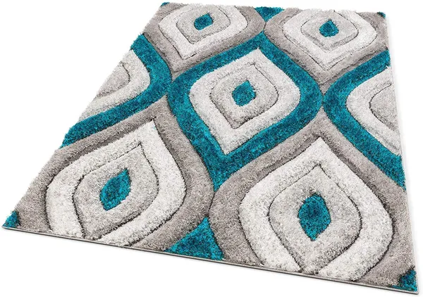 Ultra_Soft_Shaggy_Carpet_For_Living_Room_Bedroom_Premium_Fluffy_Area_Rug_Ivory_Turquoise_3_D
