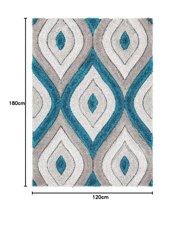 Ultra_Soft_Shaggy_Carpet_For_Living_Room_Bedroom_Premium_Fluffy_Area_Rug_Ivory_Turquoise_3_D