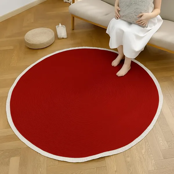 Braided_Cotton_Dori_Round_Carpet_Modern_Traditional_Design_Clr_Red