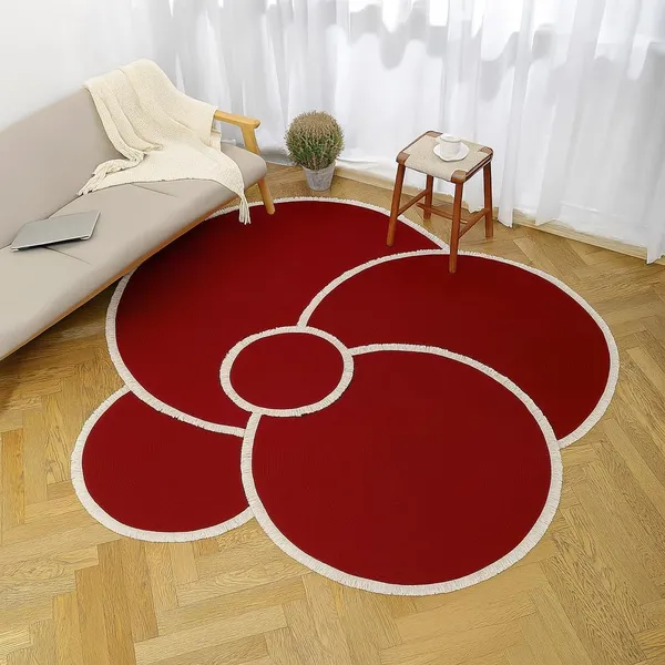 Braided_Cotton_Dori_Round_Carpet_Modern_Traditional_Design_Clr_Red