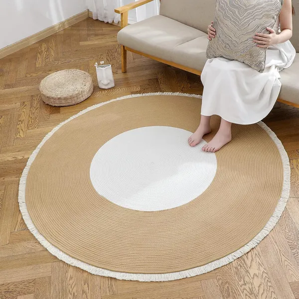 Braided_Cotton_Dori_Round_Carpet_Modern_Traditional_Design_Clr_Beige_White_And