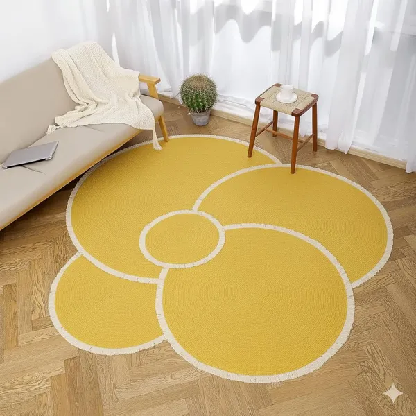 Braided_Cotton_Dori_Round_Carpet_Modern_Traditional_Design_Clr_Yellow_And