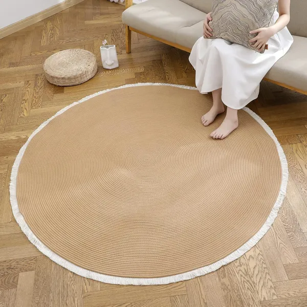 Braided_Cotton_Dori_Round_Carpet_Modern_Traditional_Design_Clr_Beige