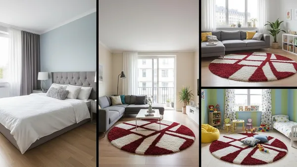 Premium_Shaggy_Round_Rug_Ultra_Soft_Bedroom_Living_Room_Hall_Modern_Carpet_For_Home_Decor_Color_Red_White_Box_3_D