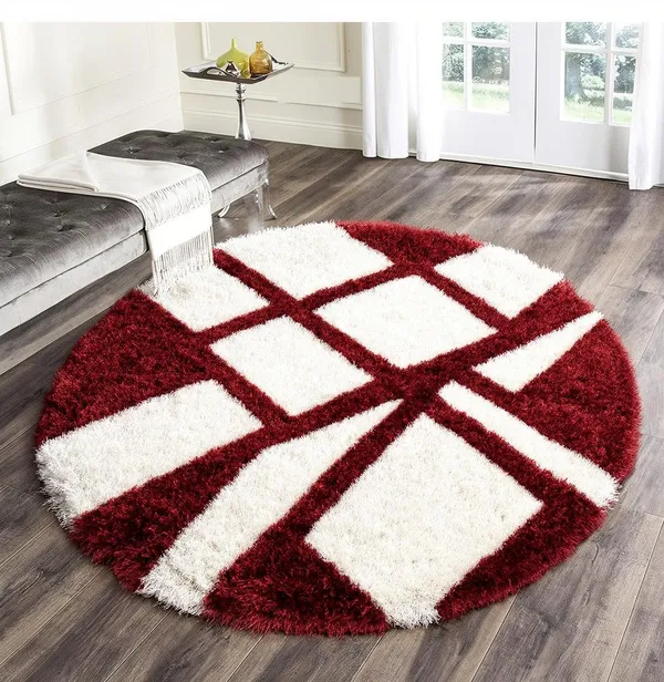 Premium_Shaggy_Round_Rug_Ultra_Soft_Bedroom_Living_Room_Hall_Modern_Carpet_For_Home_Decor_Color_Red_White_Box_3_D