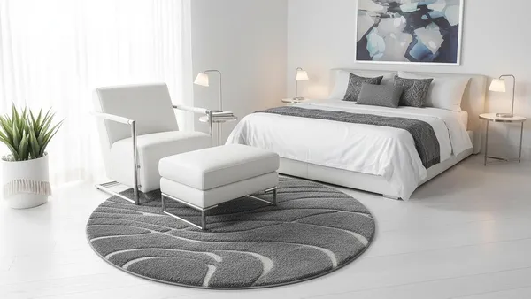 Premium_Shaggy_Round_Rug_Ultra_Soft_Bedroom_Living_Room_Hall_Modern_Carpet_For_Home_Decor_Color_Grey_Ivory_3_D