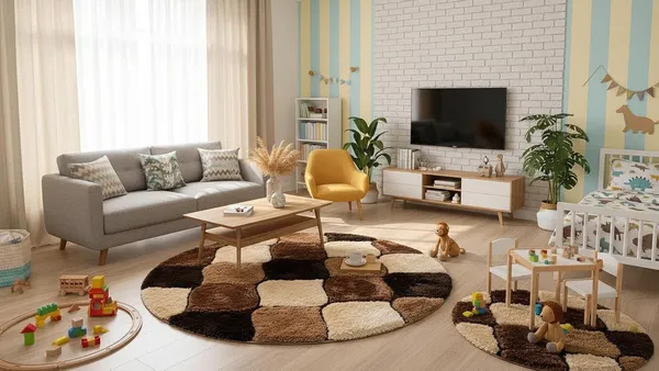 Premium_Shaggy_Round_Rug_Ultra_Soft_Bedroom_Living_Room_Hall_Modern_Carpet_For_Home_Decor_Color_Multicolor_3_D