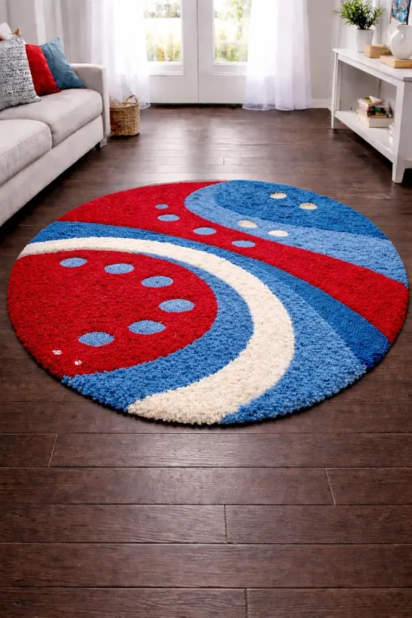 Premium_Shaggy_Round_Rug_Ultra_Soft_Bedroom_Living_Room_Hall_Modern_Carpet_For_Home_Decor_Color_Red_Turquoise_3_D
