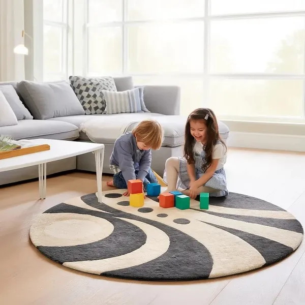 Premium_Shaggy_Round_Rug_Ultra_Soft_Bedroom_Living_Room_Hall_Modern_Carpet_For_Home_Decor_Color_Grey_Beige_3_D