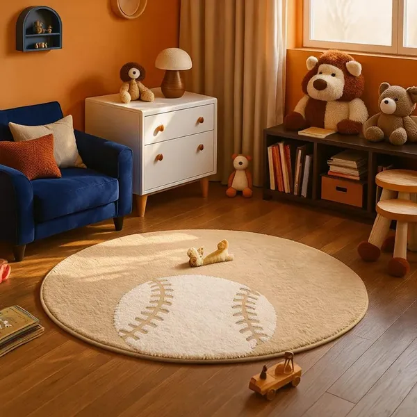 Premium_Shaggy_Round_Rug_Ultra_Soft_Bedroom_Living_Room_Hall_Modern_Carpet_For_Home_Decor_Color_Beige_Ivory_3_D