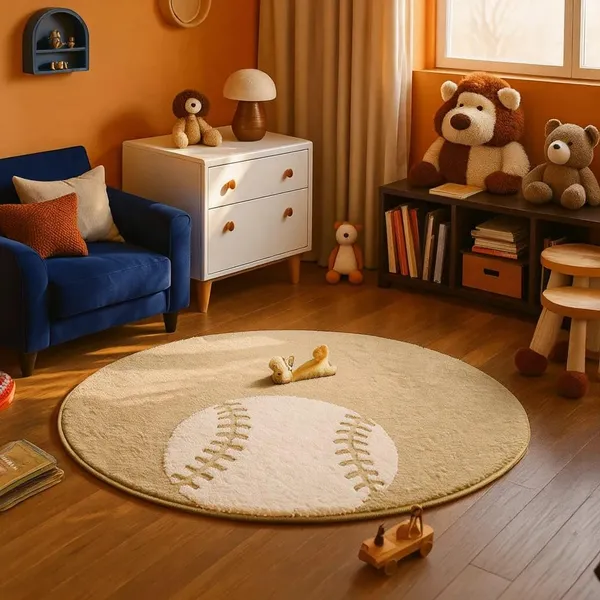 Premium_Shaggy_Round_Rug_Ultra_Soft_Bedroom_Living_Room_Hall_Modern_Carpet_For_Home_Decor_Color_Beige_Ivory_3_D