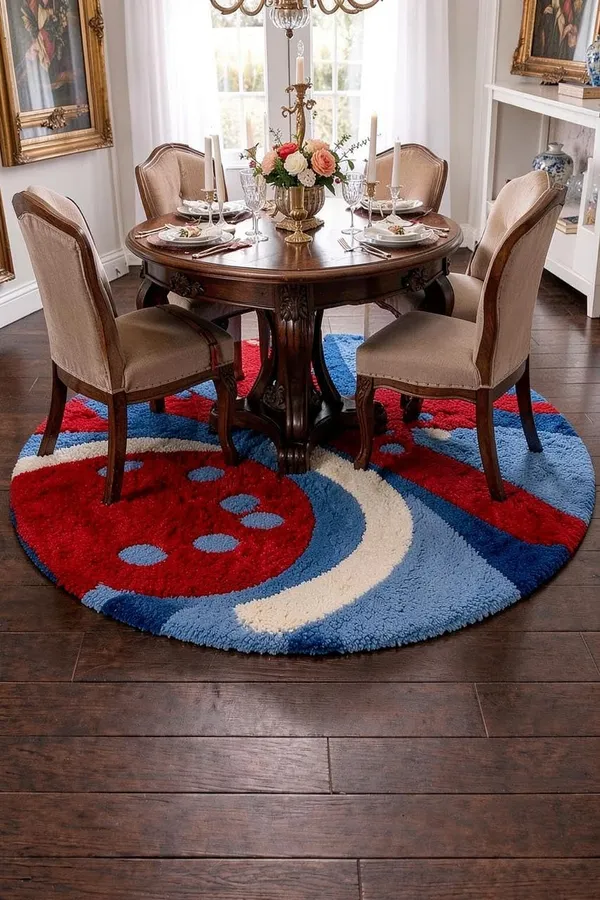 Premium_Shaggy_Round_Rug_Ultra_Soft_Bedroom_Living_Room_Hall_Modern_Carpet_For_Home_Decor_Color_Red_Turquoise_3_D