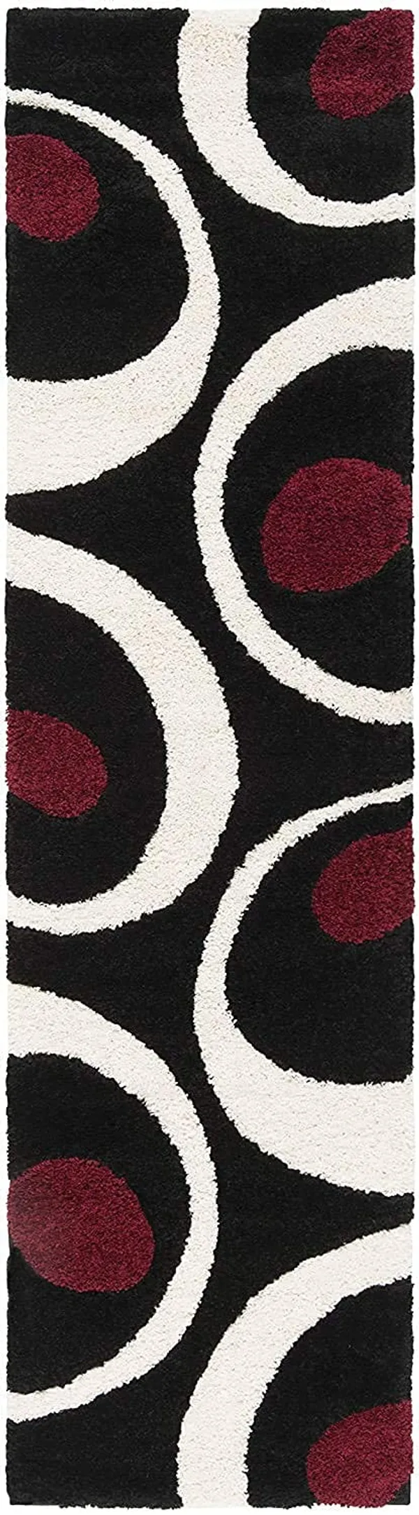 Premium_Shaggy_Rug_For_Home_Decor_Thick_Cozy_Floor_Carpet_Black_And_Maroon_Chand_3_D