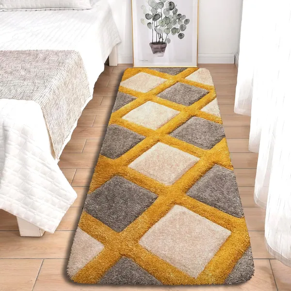 Premium_Shaggy_Rug_For_Home_Decor_Thick_Cozy_Floor_Carpet_Yellow_Line_3_D