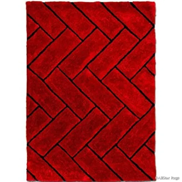 Ultra_Soft_Shaggy_Carpet_For_Living_Room_Bedroom_Fluffy_Modern_Area_Rug_Break_Red_3_D