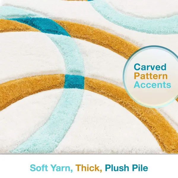 Ultra_Soft_Shaggy_Carpet_For_Living_Room_Bedroom_Fluffy_Modern_Area_Rug_Ivory_And_Turquoise_3_D