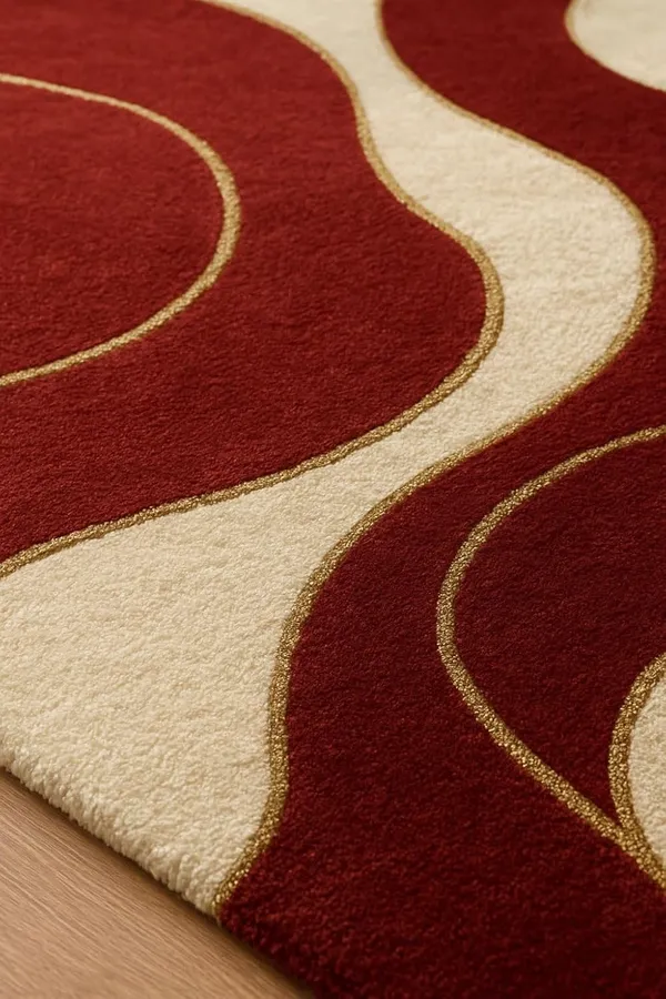 Luxury_Shaggy_Carpet_With_Non_Slip_Backing_Perfect_For_Living_Room_Bedroom_Etc_Crl_Maroon_Ivory_3_D