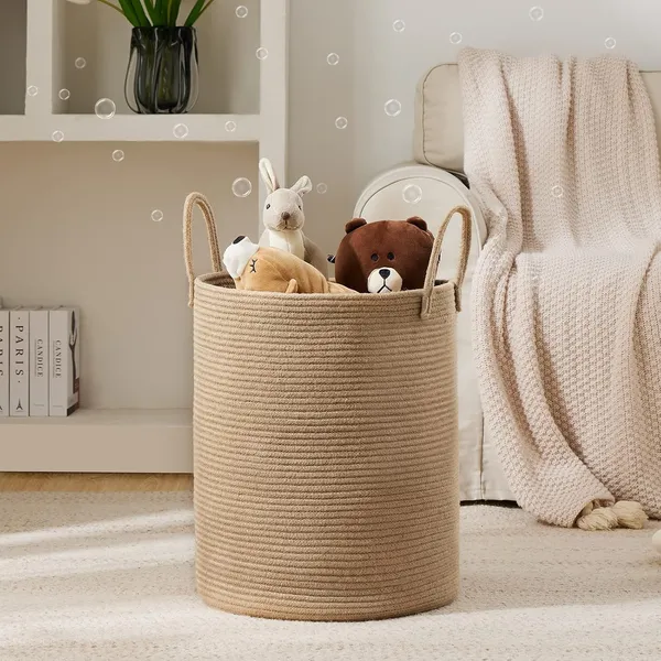 Large_Cotton_Storage_Basket_For_Living_Room_Bedroom_Nursery_Laundry_Beige_Small