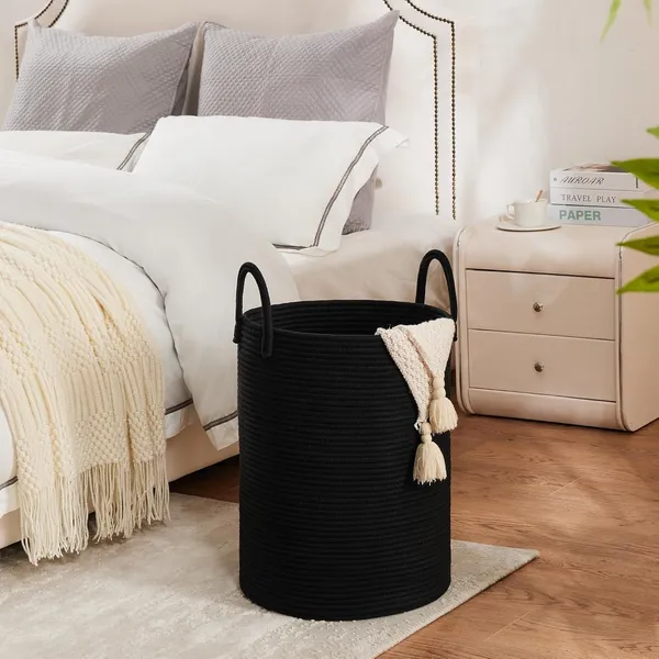 Large_Cotton_Storage_Basket_For_Living_Room_Bedroom_Nursery_Laundry_Toys_Clothes_Home_Organizer_Black
