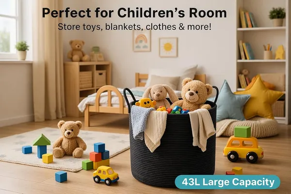 Large_Cotton_Storage_Basket_For_Living_Room_Bedroom_Nursery_Laundry_Toys_Clothes_Home_Organizer_Black