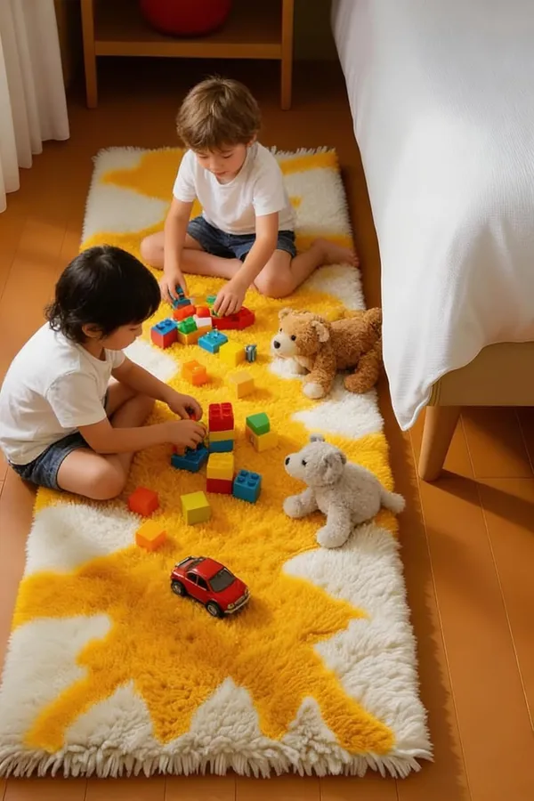 Shaggy_Runner_Carpet_Soft_Fluffy_Modern_Design_Rug_For_Hallway_Bedroom_Living_Room_Etc_Color_Yellow